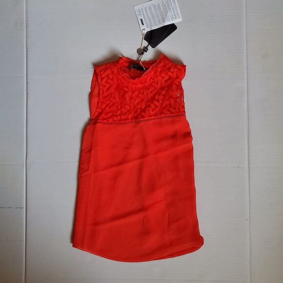 Armani Exchange Lace Yoke Split Back Tank Size XS - Picture 1 of 7